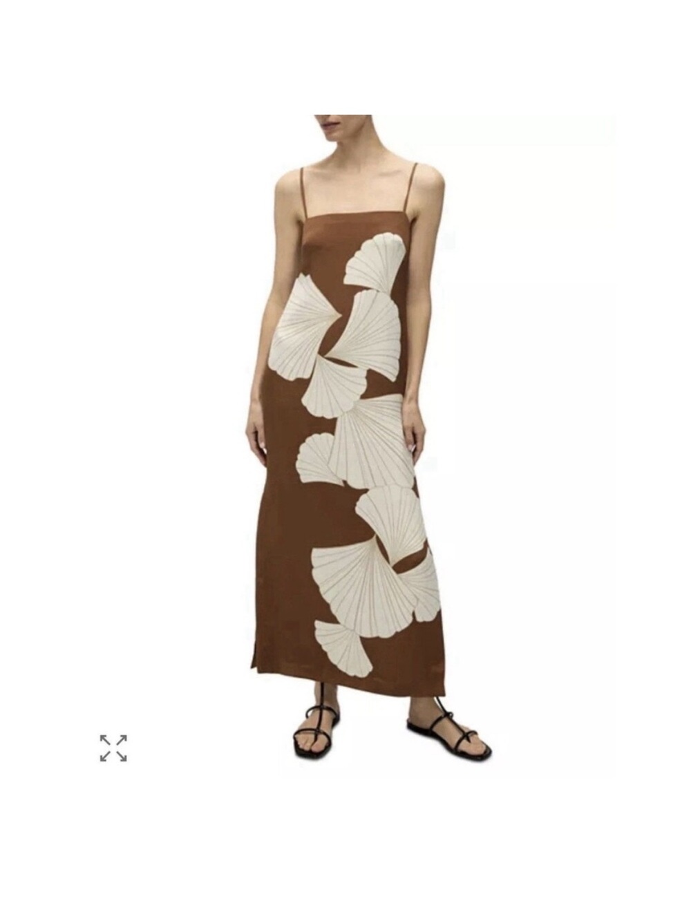 Veronica Beard Brown Petra Maxi Slip Dress